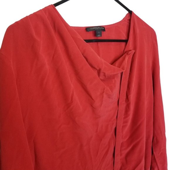 Classiques Entier Atelier Womens L Red Silk Asymme - Picture 5 of 8
